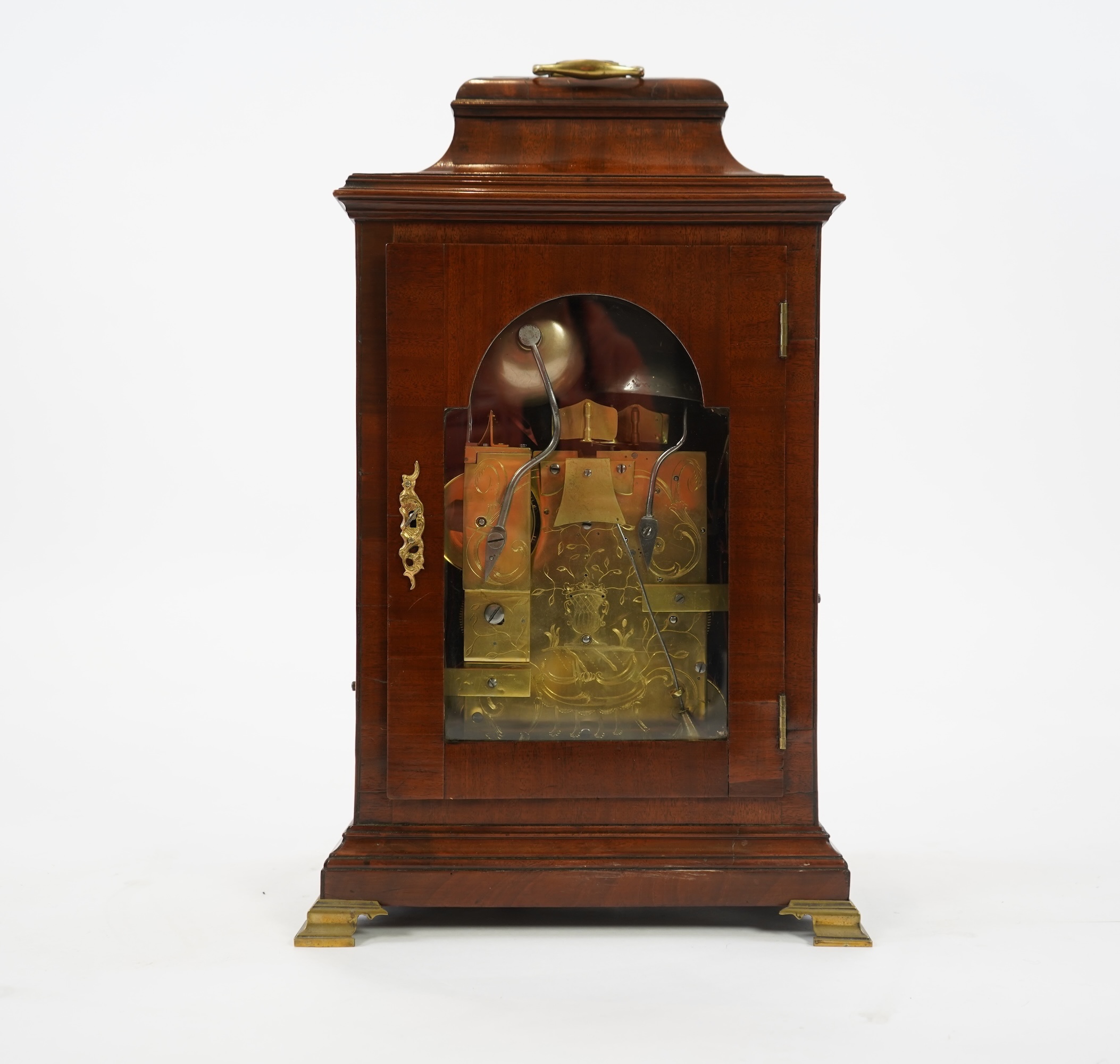 A George III mahogany triple fusee bracket clock by John Roberts, London